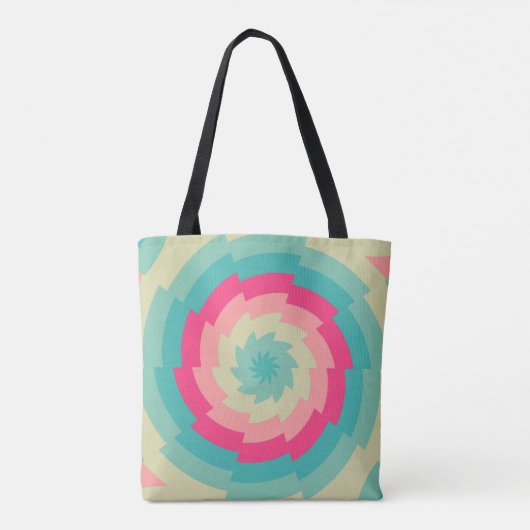 Vivid Vortex Bloom Tote Bag (Achterkant)