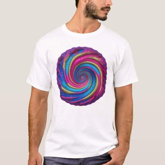 Vivid Vortex - Spiral naar psychedelische T-shirt (Voorkant)