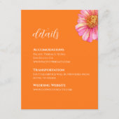 Vivid Vows Bold Color Wedding Details Card Informatiekaartje (Voorkant)