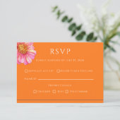 Vivid Vows Bold Color Wedding RSVP Card (Staand voorkant)