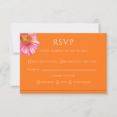 Vivid Vows Bold Color Wedding RSVP Card Kaartje (Voorkant)