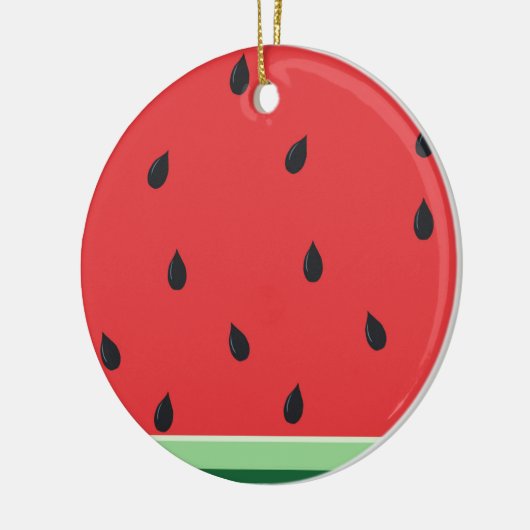 Vivid Watermelon Keramisch Ornament (Links)