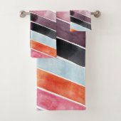 Vivid Waterverf Chevron I Bad Handdoek (Insitu)
