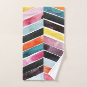 Vivid Waterverf Chevron I Bad Handdoek (Handdoek)