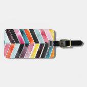 Vivid Waterverf Chevron I Bagagelabel (Voorkant horizontaal)