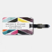 Vivid Waterverf Chevron I Bagagelabel (Achterkant horizontaal)