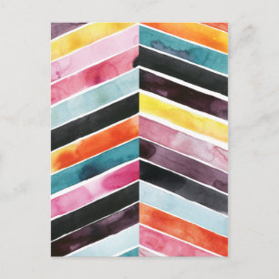 Vivid Waterverf Chevron I Briefkaart