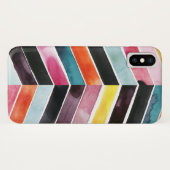 Vivid Waterverf Chevron I Case-Mate iPhone Case (Achterkant (horizontaal))