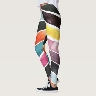 Vivid Waterverf Chevron I Leggings