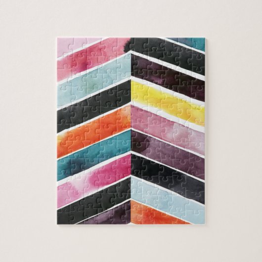 Vivid Waterverf Chevron I Legpuzzel (Verticaal)