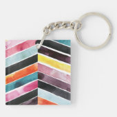 Vivid Waterverf Chevron I Sleutelhanger (Achterkant)