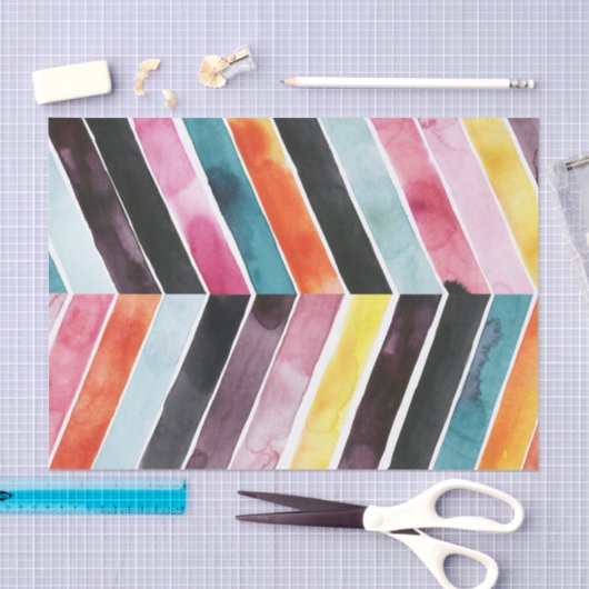 Vivid Waterverf Chevron I Tissuepapier (Craft)