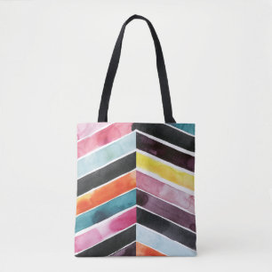Vivid Waterverf Chevron I Tote Bag
