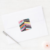 Vivid Waterverf Chevron I Vierkante Sticker (Envelop)