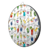 Vivid Waterverf Cocktail Pattern Canvas tas Dartbord (Voorkant Rechts)