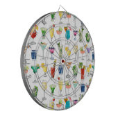 Vivid Waterverf Cocktail Pattern Canvas tas Dartbord (Voorkant Links)