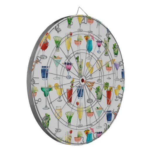 Vivid Waterverf Cocktail Pattern Canvas tas Dartbord (Voorkant Links)