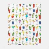 Vivid Waterverf Cocktail Pattern Canvas tas Fleece Deken (Voorkant)