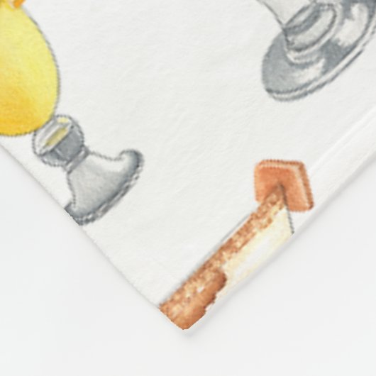 Vivid Waterverf Cocktail Pattern Canvas tas Fleece Deken (Hoek)