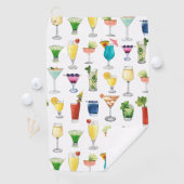 Vivid Waterverf Cocktail Pattern Canvas tas Golfhanddoek (Insitu)