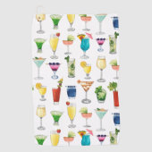 Vivid Waterverf Cocktail Pattern Canvas tas Golfhanddoek (Voorkant)