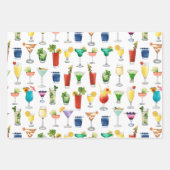 Vivid Waterverf Cocktail Pattern Canvas tas Inpakpapier Vel (Voorkant 2)