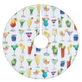 Vivid Waterverf Cocktail Pattern Canvas tas Kerstboom Rok (Voorkant)