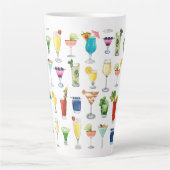 Vivid Waterverf Cocktail Pattern Canvas tas Latte Mok (Voorkant)
