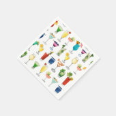 Vivid Waterverf Cocktail Pattern Canvas tas Servet (Hoek)