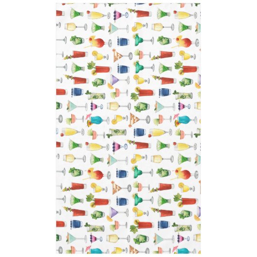 Vivid Waterverf Cocktail Pattern Canvas tas Tafelkleed (Voorkant)