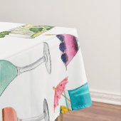 Vivid Waterverf Cocktail Pattern Canvas tas Tafelkleed (Voorbeeld)