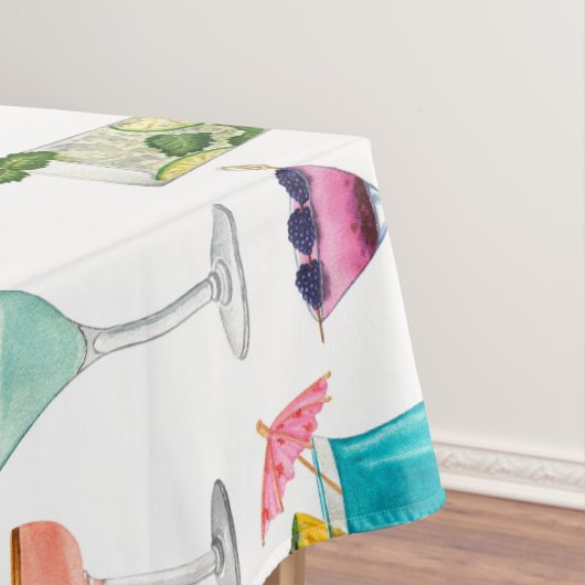 Vivid Waterverf Cocktail Pattern Canvas tas Tafelkleed (Voorbeeld)