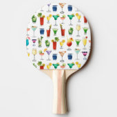 Vivid Waterverf Cocktail Pattern Canvas tas Tafeltennisbatje (Achterkant)