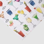 Vivid Waterverf Cocktail Pattern Canvas tas Tissuepapier (Detail)