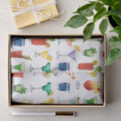 Vivid Waterverf Cocktail Pattern Canvas tas Tissuepapier (Geschenk)