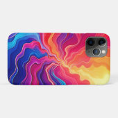 Vivid Waves: Abstract Neon Energy Flow Art Case-Mate iPhone Case (Achterkant (horizontaal))