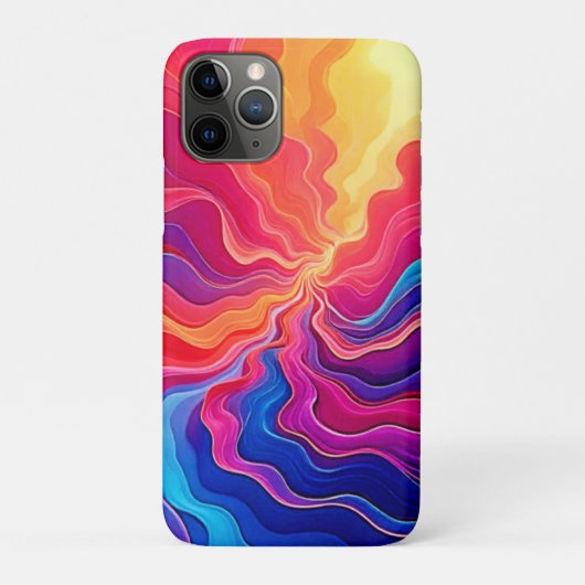 Vivid Waves: Abstract Neon Energy Flow Art Case-Mate iPhone Case (Achterkant)