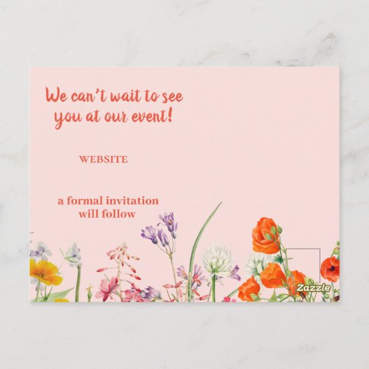 Vivid Wildbloemen Briefkaart (Achterkant)