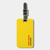 Vivid Yellow Bagagelabel (Voorkant verticaal)