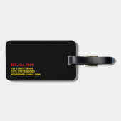 Vivid Yellow Bagagelabel (Achterkant horizontaal)