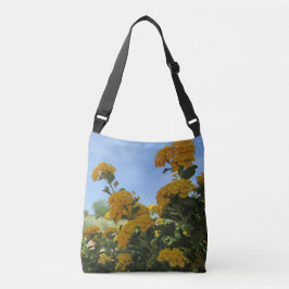 Vivid Yellow Flower Bloom Lantana Photography Crossbody Tas