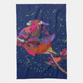 Vividly Colored Flower Kitchen Towel Theedoek (Verticaal)