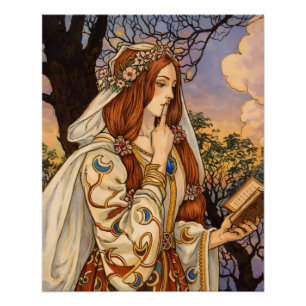 Vivien – Art Nouveau Tooveres Illustratie Perfect Poster