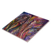 VIVIEN EN MERLIN Artrische Legende Waterverf Tegeltje (Zijkant)