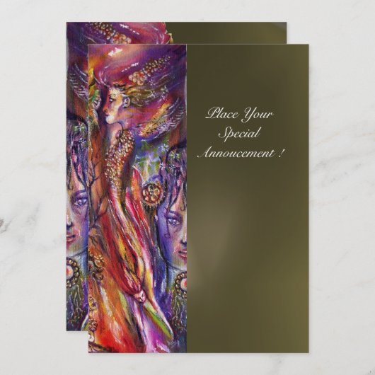 VIVIEN EN MERLIN Fantasy Kaart (Voorkant / Achterkant)