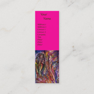 VIVIEN EN MERLIN Roze Fuchsia Paarse Fantasie Mini Visitekaartje