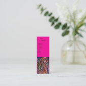 VIVIEN EN MERLIN Roze Fuchsia Paarse Fantasy Mini Visitekaartje (Staand voorkant)