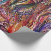 VIVIEN EN MERLIN Roze Paarse blauw Fantasy Cadeaupapier (Hoek)