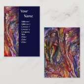 VIVIEN EN MERLIN Roze Paarse blauw Fantasy Visitekaartje (Voorkant / Achterkant)