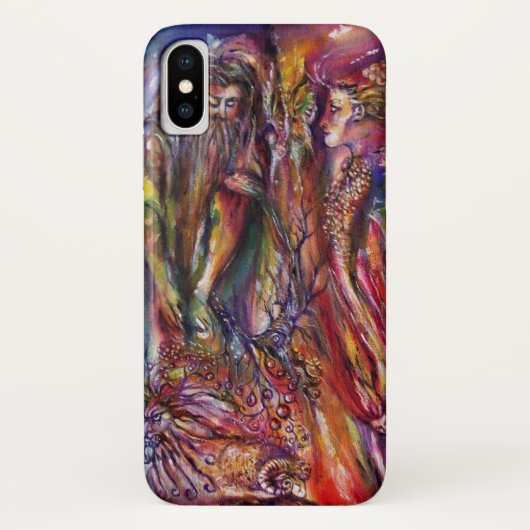 VIVIEN EN MERLIN Roze Paarse Fantasy Case-Mate iPhone Case (Achterkant)